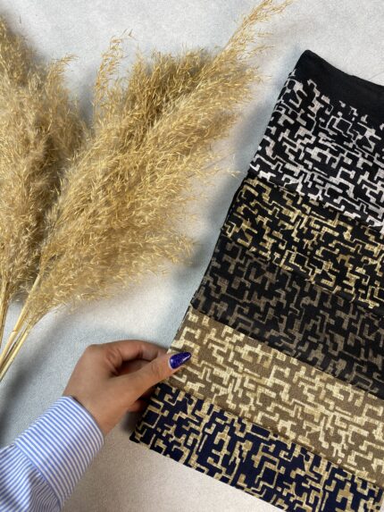 روسری سوپر نخ طرح شطرنجی